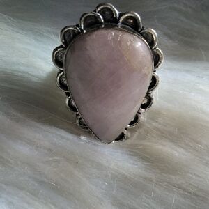 Lepidolite Silver Plated Gemstone Ring